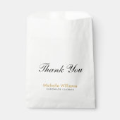 Aangepaste naam tekst bedankt Persoonlijk Bedankzakje (Voorkant)
