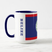 Aangepaste naam & tekst Belize Vlag Mok (Links)