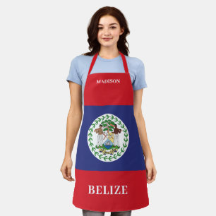 Aangepaste naam & tekst Belize Vlag Schort