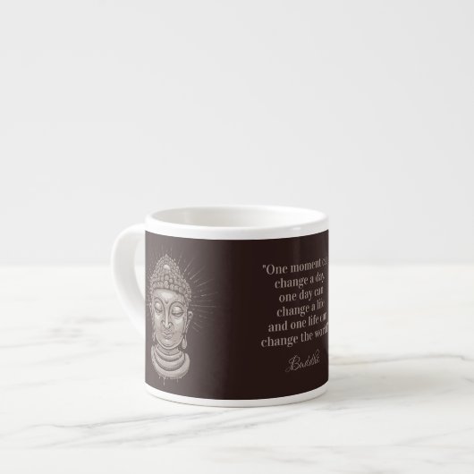Aangepaste naam & tekst Boeddha Quote Espresso Kop (Voorkant links)