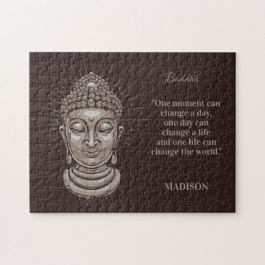 Aangepaste naam & tekst Boeddha Quote Legpuzzel (Horizontaal)