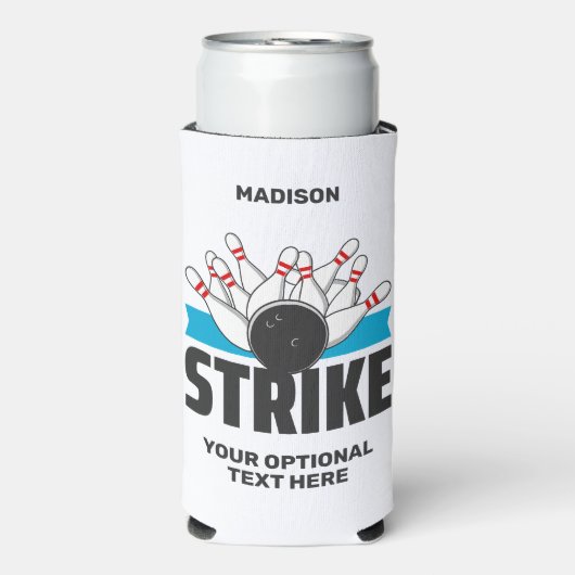 Aangepaste naam & tekst Bowling Strike (Seltzer Voorkant)