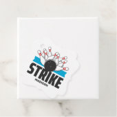 Aangepaste naam & tekst Bowling Strike Bedankjes Labels (In situ)