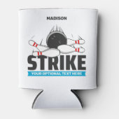 Aangepaste naam & tekst Bowling Strike Blikjeskoeler (Voorkant)