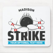 Aangepaste naam & tekst Bowling Strike Muismat (Voorkant)