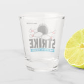 Aangepaste naam & tekst Bowling Strike Shot Glas (Achterkant)