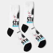 Aangepaste naam & tekst Bowling Strike Sokken (Rechts)