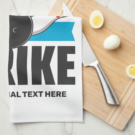 Aangepaste naam & tekst Bowling Strike Theedoek (Quarter Fold)