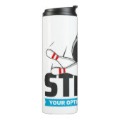 Aangepaste naam & tekst Bowling Strike Thermosbeker (Gedraaid links)