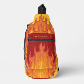 Aangepaste naam / tekst brandweerman sling bag (Voorkant)