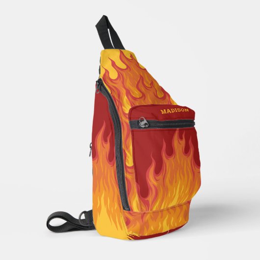 Aangepaste naam / tekst brandweerman sling bag (Linkerhoek)