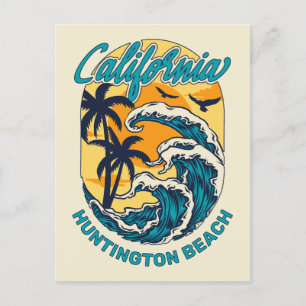 Aangepaste naam / tekst California Surfen Briefkaart