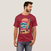 Aangepaste naam / tekst California Surfen T-shirt (Voorkant volledig)