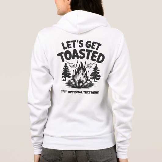 Aangepaste naam & tekst Camping Hoodie (Achterkant)