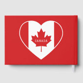 Aangepaste Naam & Tekst Canada Liefde Gastenboek (Achterkant)