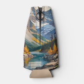 Aangepaste naam & tekst Canada Reizen Poster Flesjeskoeler (Achterkant)