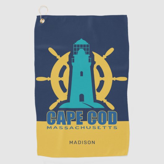 Aangepaste naam / tekst Cape Cod Massachusetts Golfhanddoek (Voorkant)