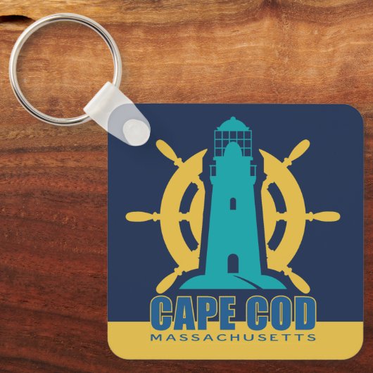 Aangepaste naam / tekst Cape Cod Massachusetts Sleutelhanger (Voorkant)