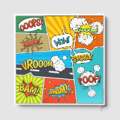 Aangepaste naam & tekst Comics Speech Bubbles Gastenboek (Achterkant)