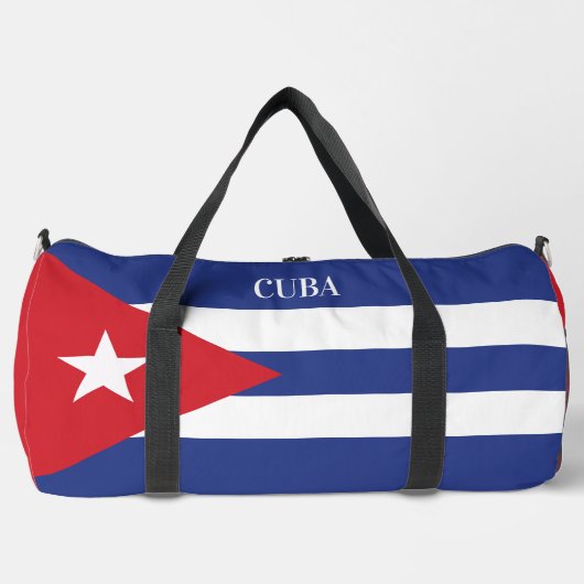 Aangepaste naam & tekst Cuba vlag Plunjezak (Voorkant)