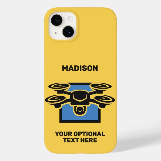 Aangepaste naam & tekst drone Case-Mate iPhone case (Achterkant)