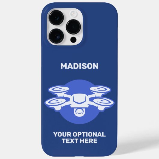 Aangepaste naam & tekst drone Case-Mate iPhone case (Achterkant)