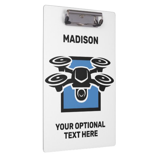 Aangepaste naam & tekst drone klembord (Rechts)