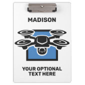 Aangepaste naam & tekst drone klembord (Voorkant)