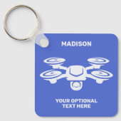 Aangepaste naam & tekst drone sleutelhanger (Voorkant)