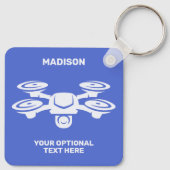 Aangepaste naam & tekst drone sleutelhanger (Achterkant)