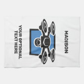 Aangepaste naam & tekst drone theedoek (Horizontaal)