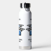 Aangepaste naam & tekst drone waterfles (Links)