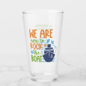 Aangepaste naam, tekst en jaar cruise glas (Voorkant)