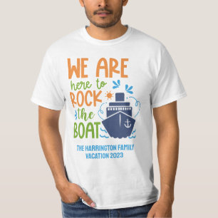Aangepaste naam, tekst en jaar cruise t-shirt