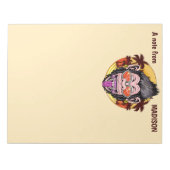 Aangepaste naam, tekst en kleur Beach Monkey-noteb Notitieblok (Voorkant)