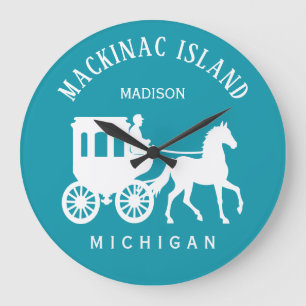 Aangepaste naam, tekst en kleur Mackinac Island Grote Klok