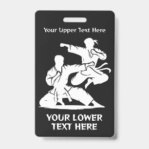 Aangepaste naam, tekst en kleur martial arts badge