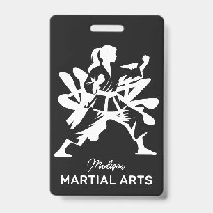 Aangepaste naam, tekst en kleur martial arts badge