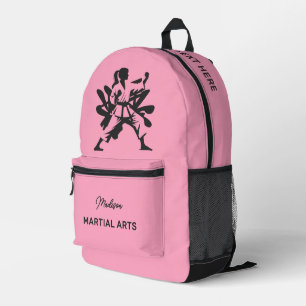 Aangepaste naam, tekst en kleur martial arts bedrukte rugzak