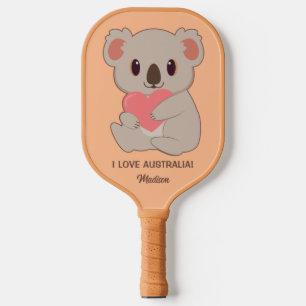 Aangepaste naam, tekst en kleurenliefde Koala Pickleball Paddle