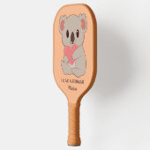 Aangepaste naam, tekst en kleurenliefde Koala Pickleball Paddle (Links)