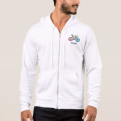 Aangepaste naam & tekst fiets hoodie (Voorkant)