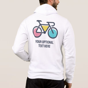 Aangepaste naam & tekst fiets hoodie