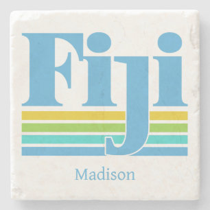 Aangepaste naam / tekst Fiji Stenen Onderzetter