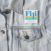 Aangepaste naam / tekst Fiji Vierkante Button 5,1 Cm (In situ)