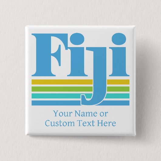 Aangepaste naam / tekst Fiji Vierkante Button 5,1 Cm (Voorkant)