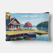 Aangepaste naam & tekst Finland Natuur Illustratie Etui (Voorkant)