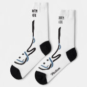 Aangepaste naam & tekst gestileerde gitaar sokken (Links)