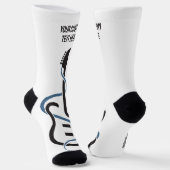 Aangepaste naam & tekst gestileerde gitaar sokken (Gebogen)