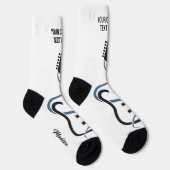 Aangepaste naam & tekst gestileerde gitaar sokken (Rechts)